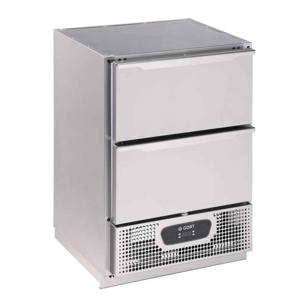 Sleek 41L Bar Cooler with Two Drawer Sections