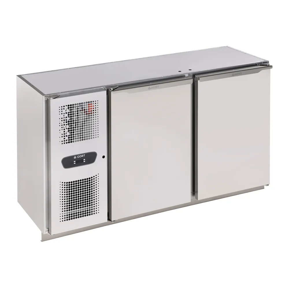 172L Stainless Steel Bar Fridge with Dual Doors