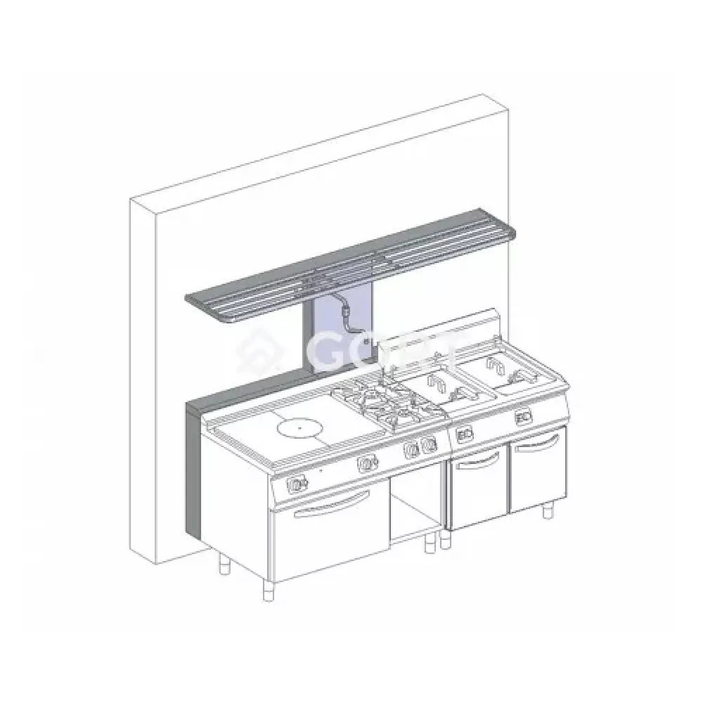 Ergonomiška lentynų sistema virtuvės įrangai 1600 x 400 mm Ergonomiška lentynų sistema virtuvės įrangai 1600 x 400 mm