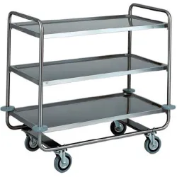 Stainless steel service trolley CA1431