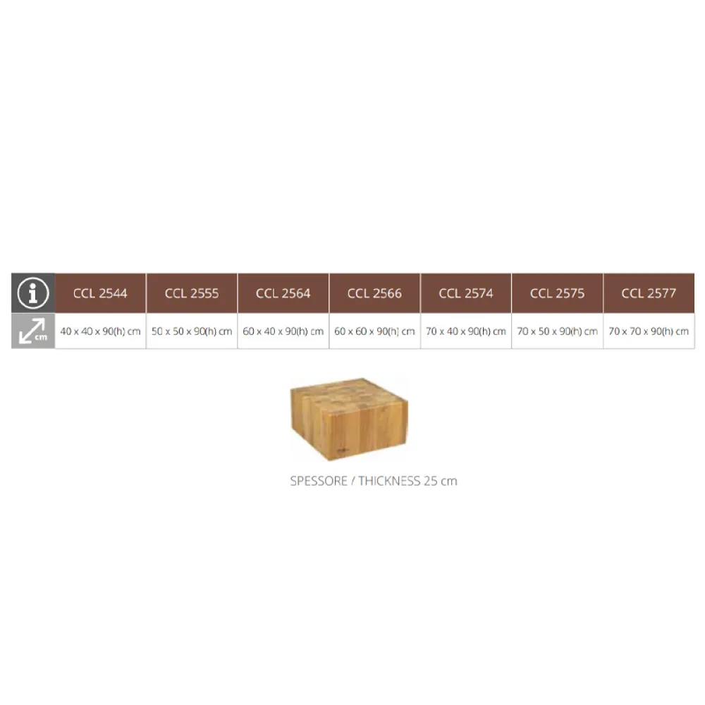 Professional Butcher Block - 70x50 cm Acacia Wood Professional Butcher Block - 70x50 cm Acacia Wood