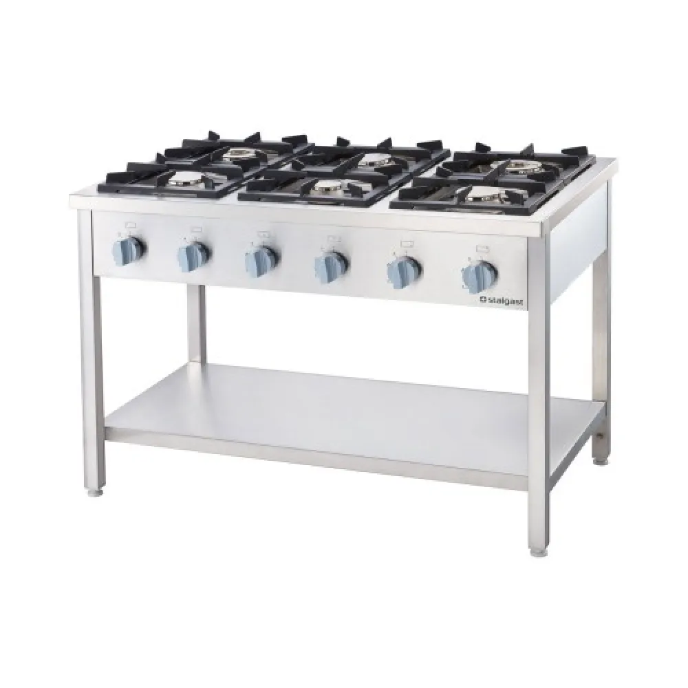 Газовая плита с 6 конфорками для профессиональной кухни