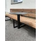 Contemporary Outdoor Seating Bench with Tables