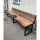 Contemporary Outdoor Seating Bench with Tables