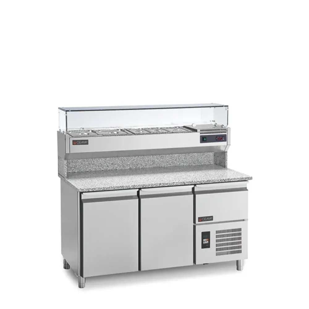 Gourmet Pizza Preparation Counter
