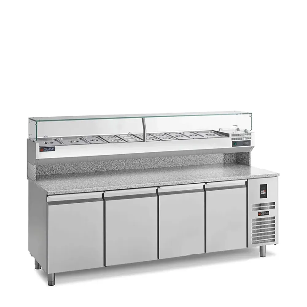 Commercial Pizza Preparation Station with Granite Top