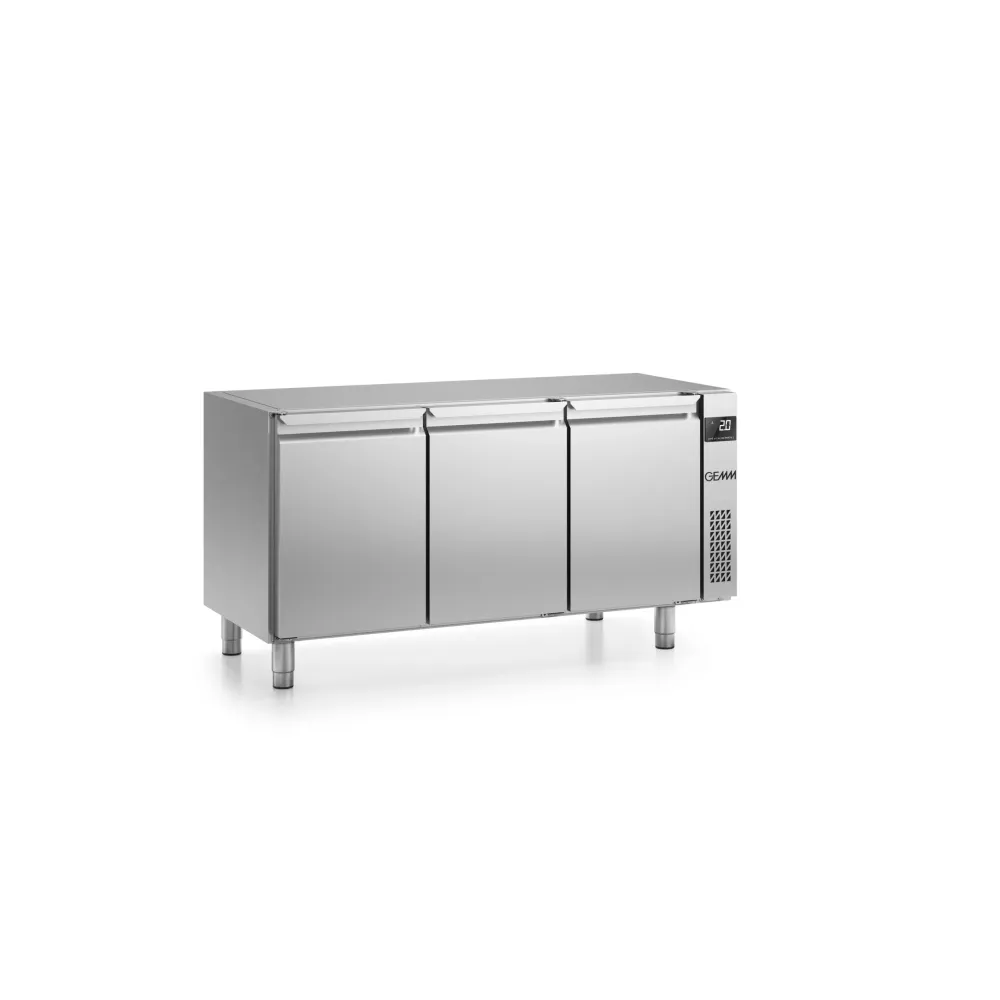 Three-Door Stainless Steel Freezer Table