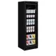 340L Black Freezer with Heated Glass Doors