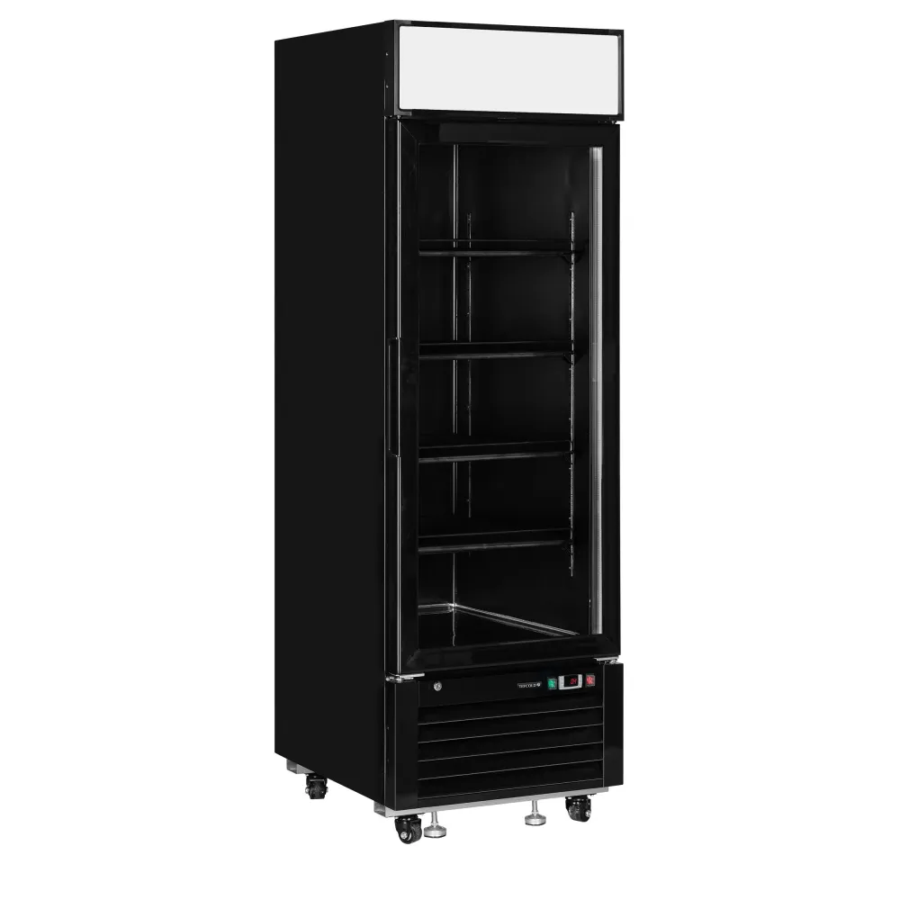 Professional 405L Commercial Freezer - Eye-catching Black Design