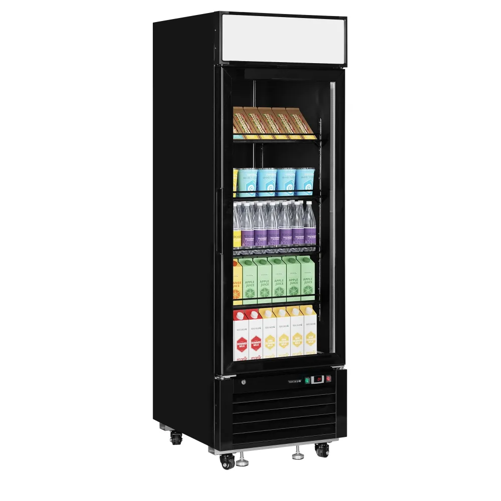 Professional 405L Commercial Freezer - Eye-catching Black Design