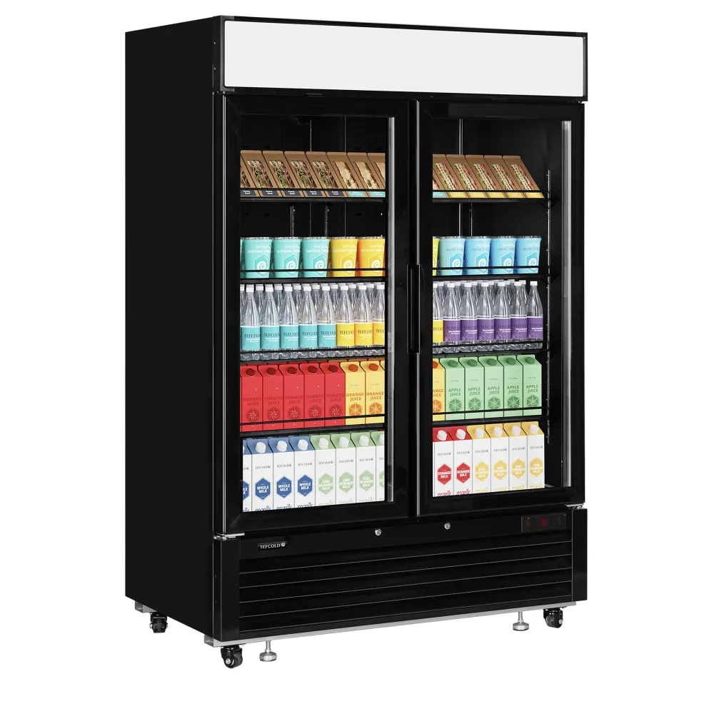 Elegant 922L Display Cooler in Sleek Black