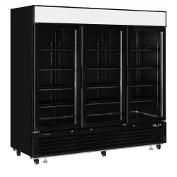 Réfrigérateur 1436 litres avec 3 portes battantes, noir