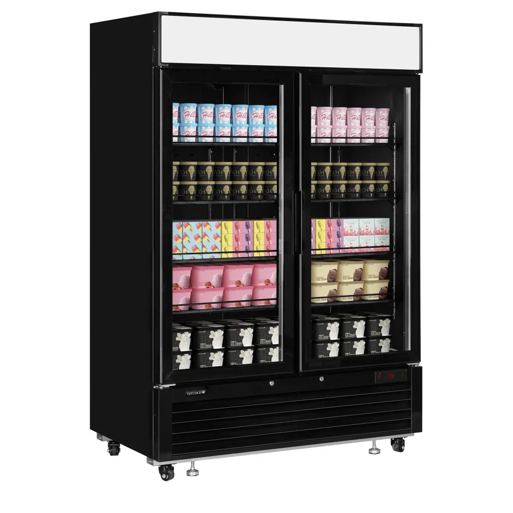 Versatile 922L Black Freezer with LED Lighting