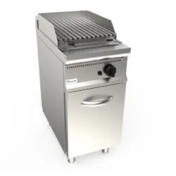 Lavastone ribbed gas griddle with cabinet L7/BS1BC