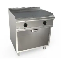 Electric ribbed grill surface with neutral cabinet LADY 700 L7/KTE2BARC