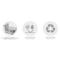 Stainless steel work table for induction cooktops