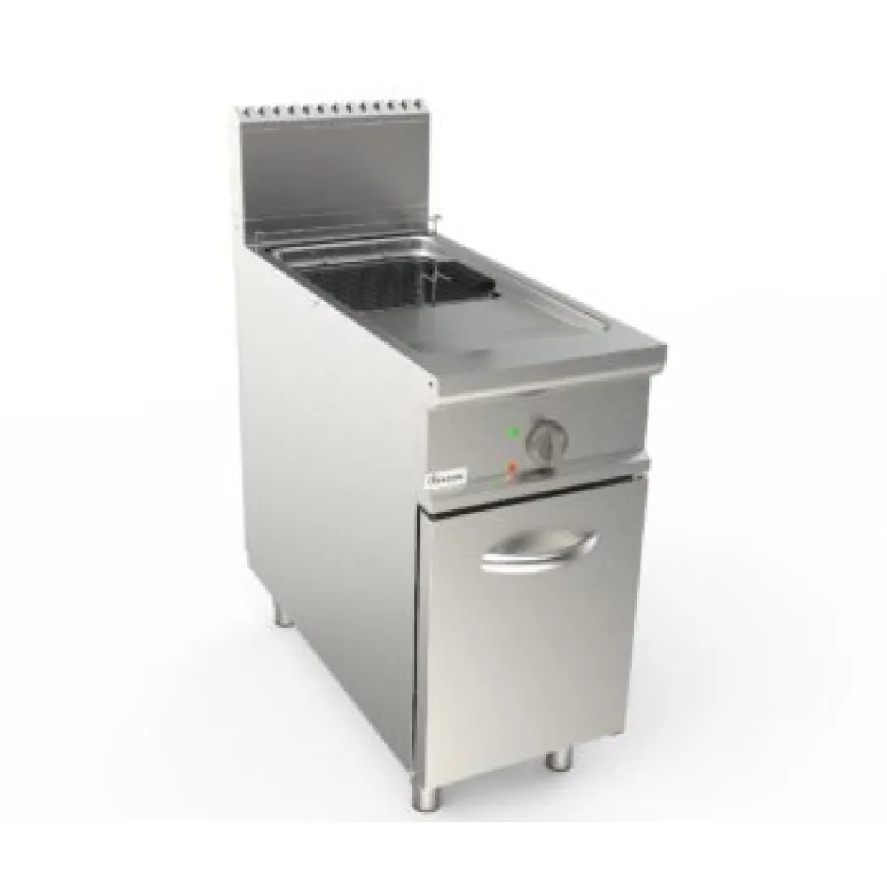 21L Stainless Steel Gas Fryer with Cabinet Storage