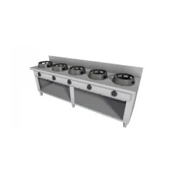 Dujinė WOK viryklė su neutraliu spinta 2500x700mm LS0250070BA Dujinė WOK viryklė su neutraliu spinta 2500x700mm LS0250070BA