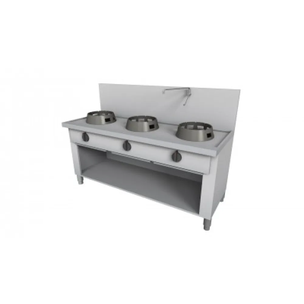 Versatile Wok Gas Stove with Cabinet Storage