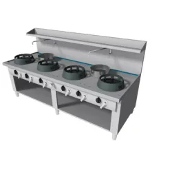 Dujinė WOK viryklė su neutraliu stalu 2300x900mm FS06230090BA Dujinė WOK viryklė su neutraliu stalu 2300x900mm FS06230090BA