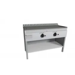 Гладкий газовый гриль с нейтральным шкафом FRY-TOP FTSPS/2GK.BA
