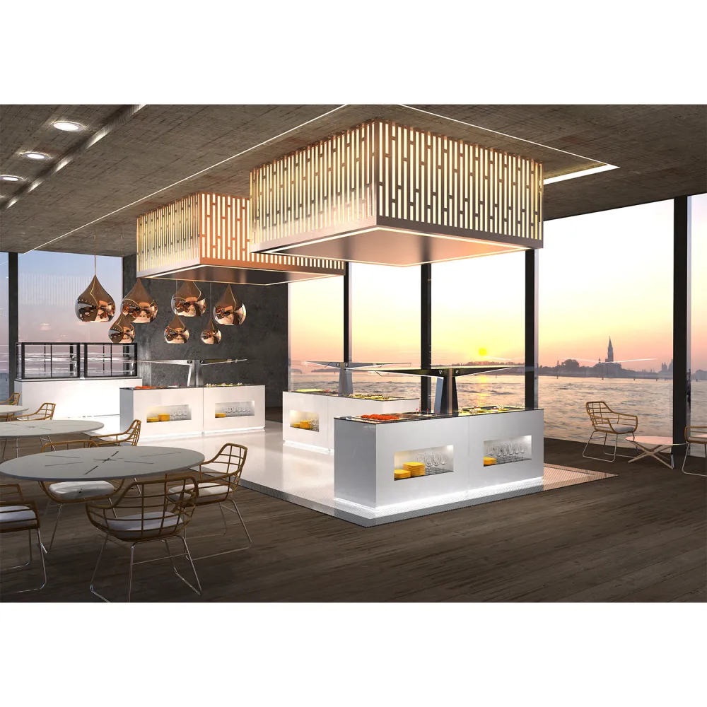 Elegantiškas Bufetas Stalelis BUNE su Stiklo Paviršiumi