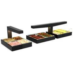 Mobile hot bain-marie BUS-PI2-G