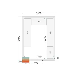 Külmkambri paneelid 1800 / 2400 / 2200 mm, 80mm