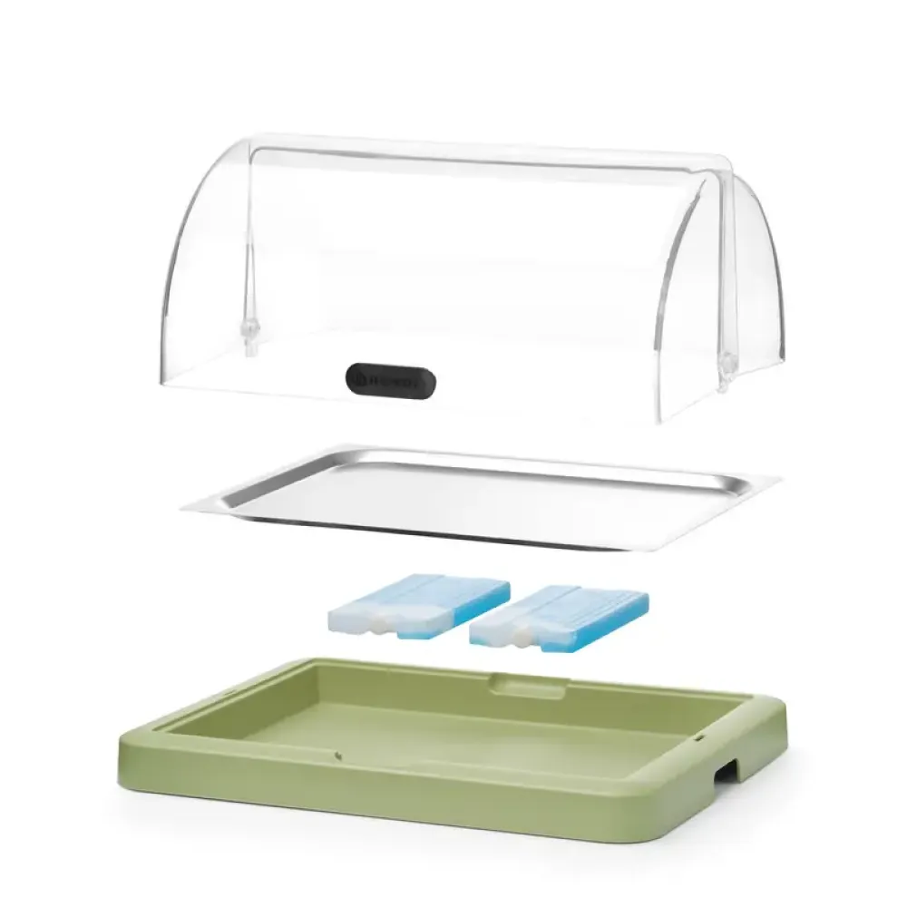 Žalias demonstracinis marmitas su roll-top dangčiu, 460×355×(H)220 mm