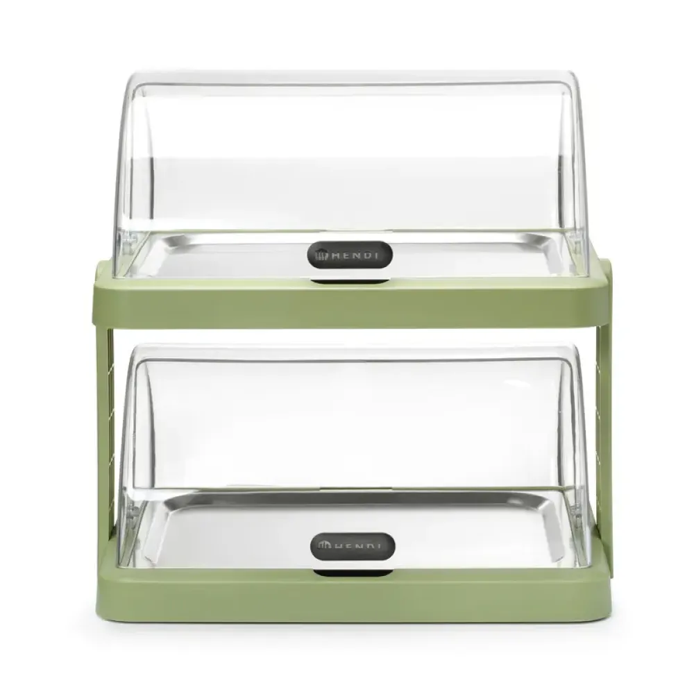 Žalias dvigubas marmitas su roll-top dangčiu, 480×355×(H)480 mm