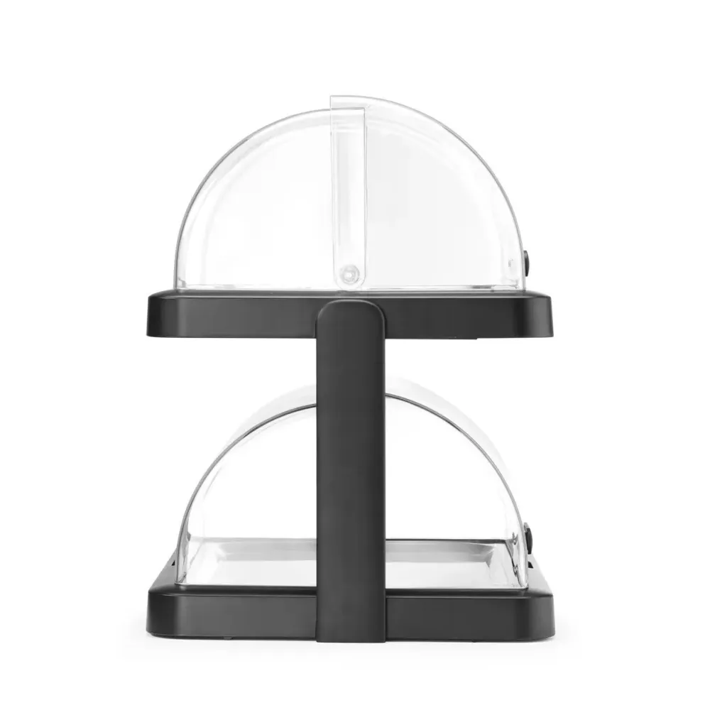 Dviguba šaltoji vitrininė marmita su roll‑top dangčiu 480×355×(H)480 mm, juoda