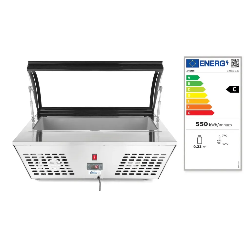 Efektyvi šaldymo vitrina 67 l