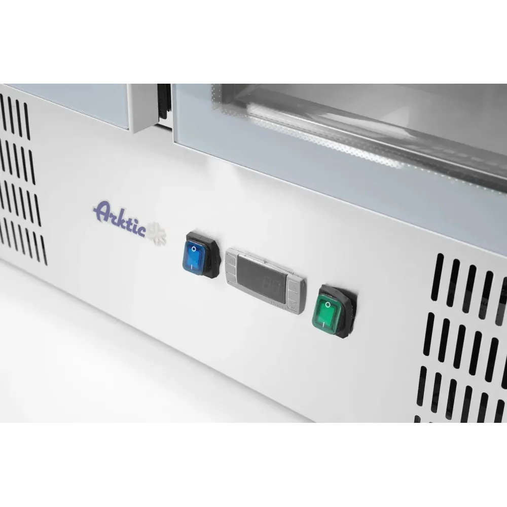 2 durų aukšta vitrina su pakeliamu dangčiu