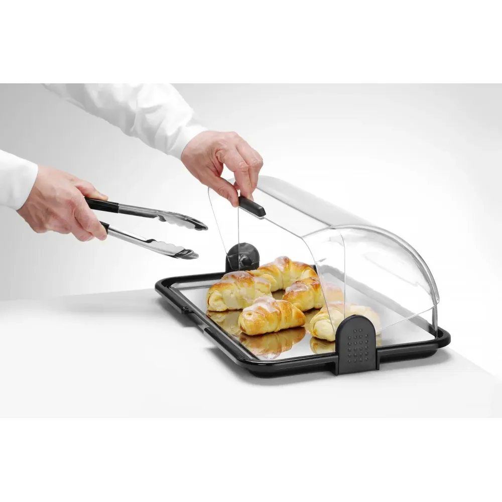 Maža „rolltop“ tipo vitrina su dviem funkcijomis