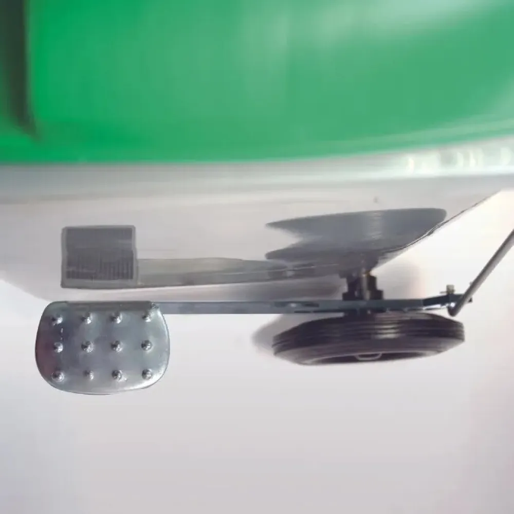 Mobilus 120 l šiukšlių konteineris su žaliu dangčiu