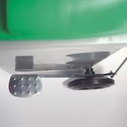 Mobilus 120 l šiukšlių konteineris su žaliu dangčiu