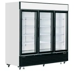 Šaldymo vitrina 1436 l, 3 varstomos durys, balta