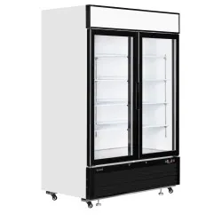 Šaldymo vitrina 922 l, 2 varstomos durys, balta