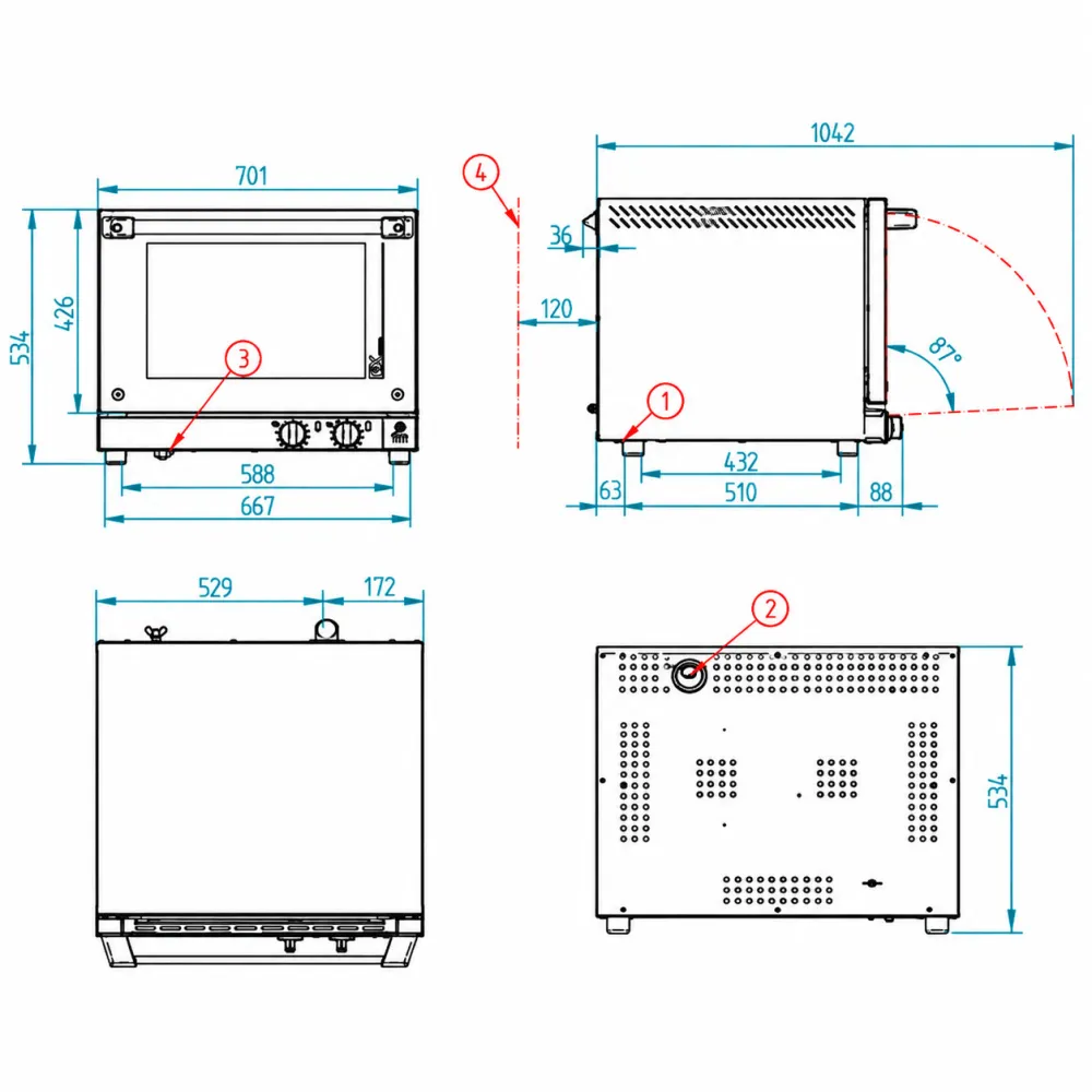 Konvekcinė orkaitė RX 424 PLUS (711025)