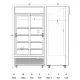 Šaldytuvas-vitrina, juodas, 658 l, DCC 802BW SLD (263111DCC802BWSLD)