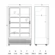 Šaldytuvas-vitrina, juodas, 678 l, DC 1000 BSLD (263111DC1000BSLD)
