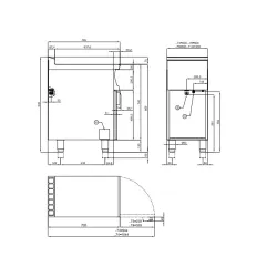 Indukcinė viryklė su neutraliąja spintele Touch Screen 70 PCI-74ETT