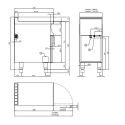 Elektrinis grilis su lentyna Touch Screen 70 CWK-74ETT