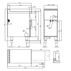 Elektrinė gruzdintuvė su neutraliąja spintele 18L Touch Screen 70 F18-74ETT