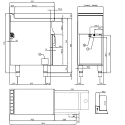 Elektrinė gruzdintuvė su neutraliąja spintele 13+13L Touch Screen 70 F2/13-78ETT