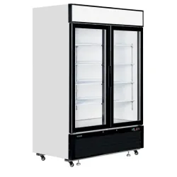 Šaldymo vitrina 922 L su varstomomis durimis, balta
