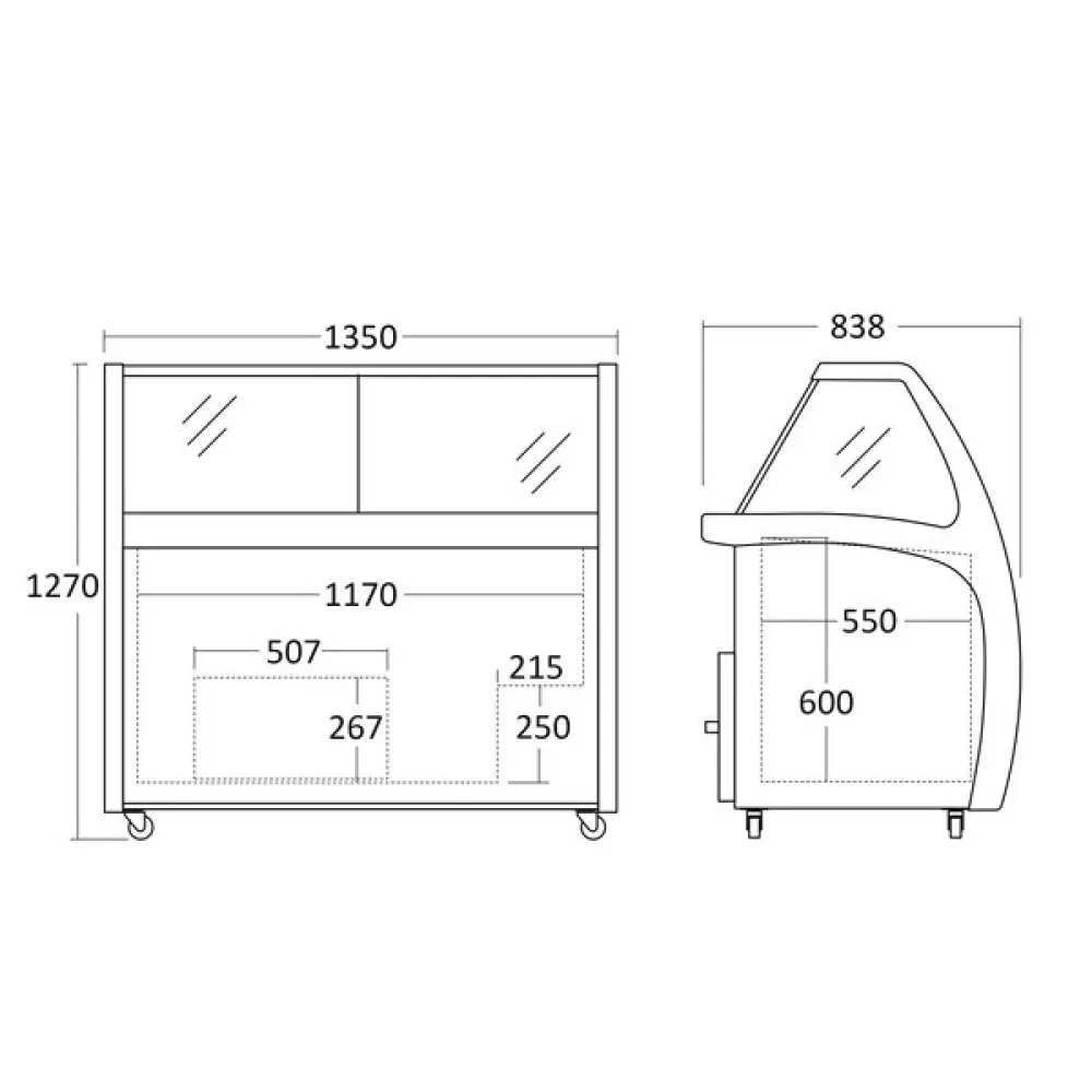 Ledų vitrina 400 L SIC9WBL (23424510000SIC9WBL)