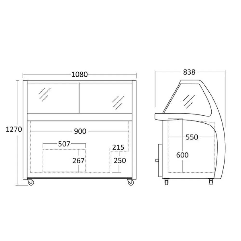Ledų vitrina 300 L SIC6WBL (23424510000SIC6WBL)