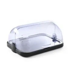 Roll-top šaldymo vitrina, vienvietė, tamsiai pilka, 440x320x(H)205 mm, stačiakampė