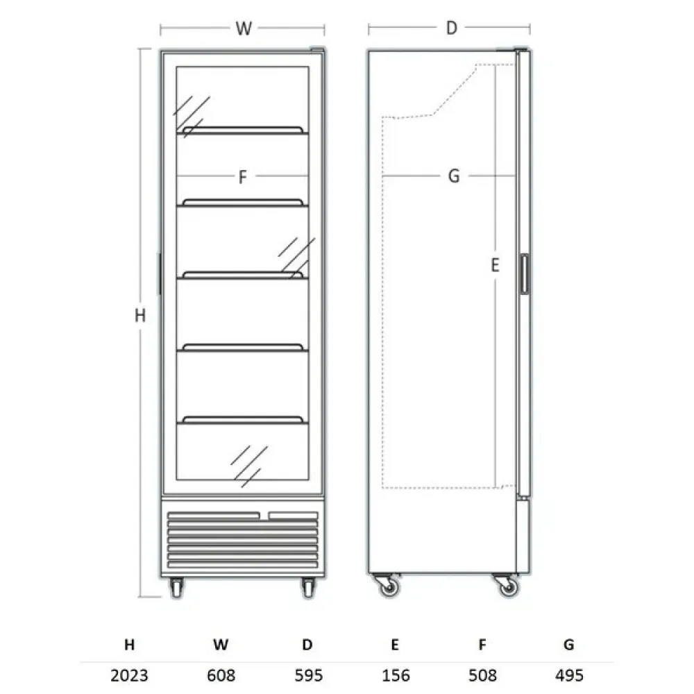 Šaldymo vitrina 361 L DC426BGD (263111DC426BGD)